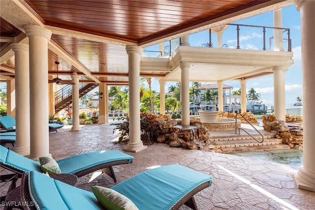 1547 Caxambas Ct, Marco Island, FL 34145 - view of patio / terrace with stairway
