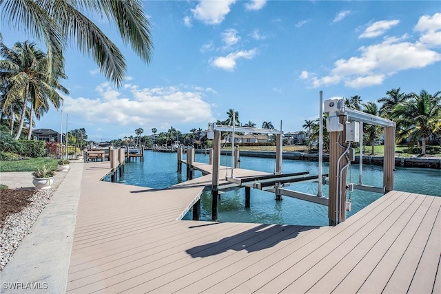 1547 Caxambas Ct, Marco Island, FL 34145 - dock with boat lift and a water view
