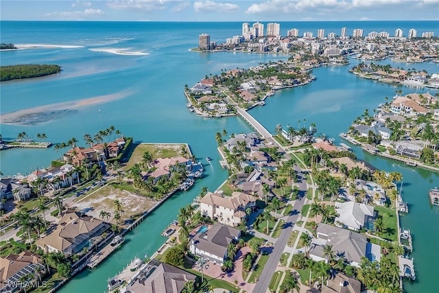 1547 Caxambas Ct, Marco Island, FL 34145 - aerial view of property and surrounding area with a large body of water, nearby suburban area, and nearby urban area