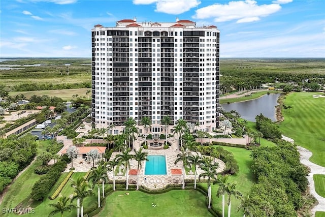 1060 Borghese Ln Unit 1005, Naples, FL 34114 - view of apartment building / complex featuring a water view and view of golf course