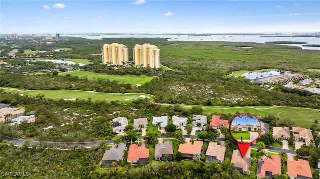20081 Chapel Trce, Estero, FL 33928 - aerial perspective of suburban area featuring a large body of water and a golf club