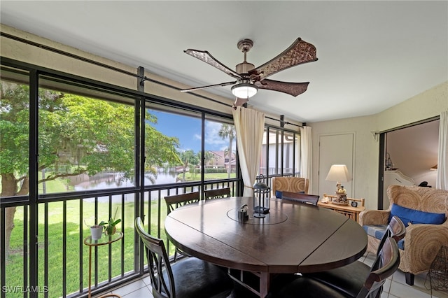 15444 Admiralty Cir Unit 10, North Fort Myers, FL 33917 - sunroom with a water view