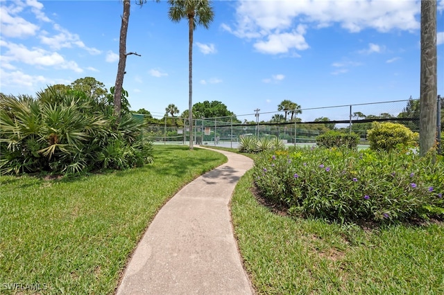 15444 Admiralty Cir Unit 10, North Fort Myers, FL 33917 - view of community featuring a tennis court