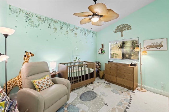10811 Breaker Ln, Naples, FL 34109 - bedroom featuring a crib, baseboards, and ceiling fan
