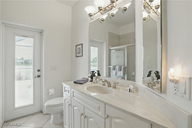 5408 SW 26th Ct, Cape Coral, FL 33914 - bathroom with vanity, a shower stall, and tile patterned flooring