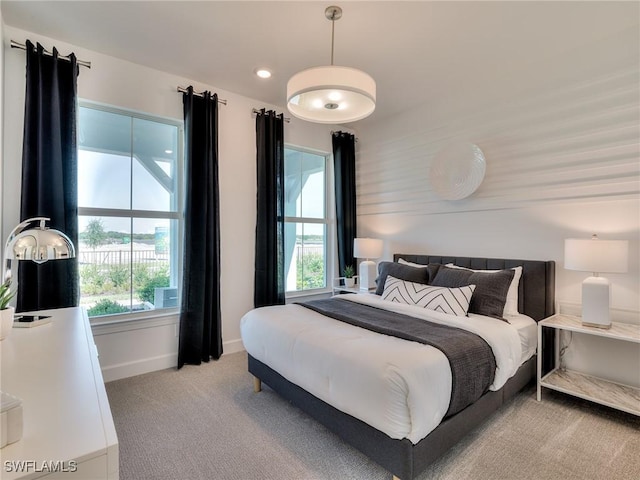 17304 Green Buttonwood Way N, Fort Myers, FL 33917 - bedroom featuring light colored carpet, baseboards, and recessed lighting