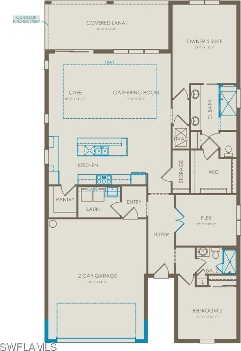 17304 Green Buttonwood Way N, Fort Myers, FL 33917 - home floor plan