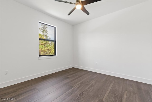 3473 14th Ave SE, Naples, FL 34117 - unfurnished room with a ceiling fan and dark wood-style flooring