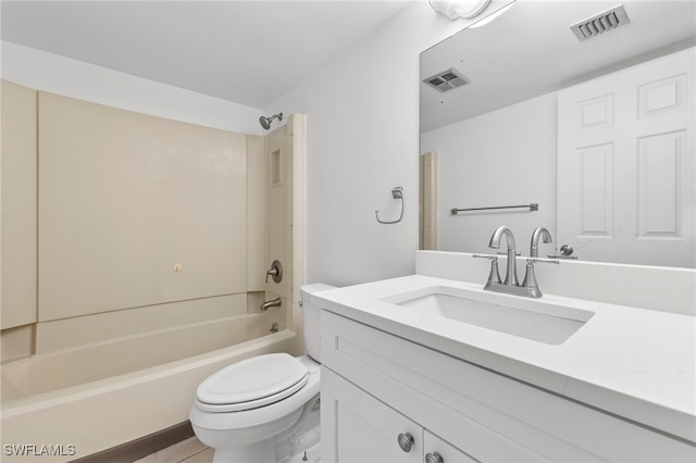 4717 Santa Barbara Blvd Unit G-2, Cape Coral, FL 33914 - bathroom with vanity, toilet, and shower / tub combination