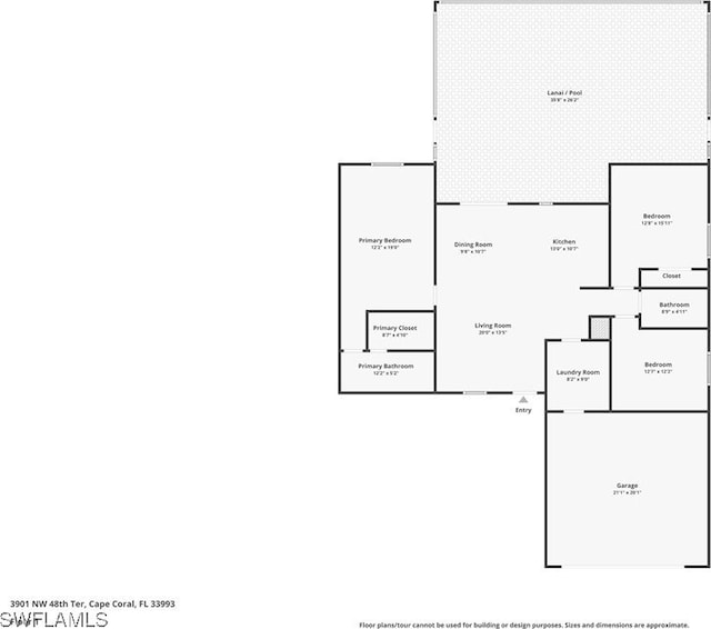 3901 NW 48th Ter, Cape Coral, FL 33993 - home floor plan