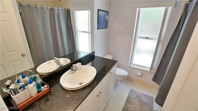 2780 39th St SW, Naples, FL 34117 - bathroom with vanity, tile patterned floors, and curtained shower