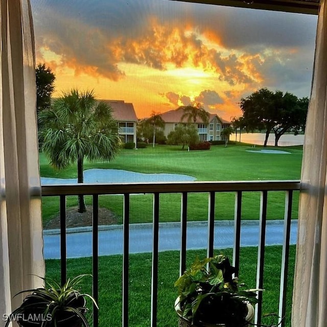 28076 Cavendish Ct Unit 2107, Bonita Springs, FL 34135 - view of balcony at dusk