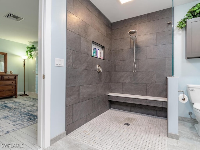 242 Angler Ct, Marco Island, FL 34145 - full bath with toilet, walk in shower, vanity, and tile patterned floors