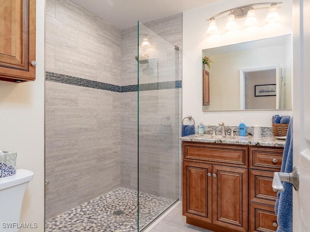 242 Angler Ct, Marco Island, FL 34145 - bathroom with a tile shower, vanity, and toilet