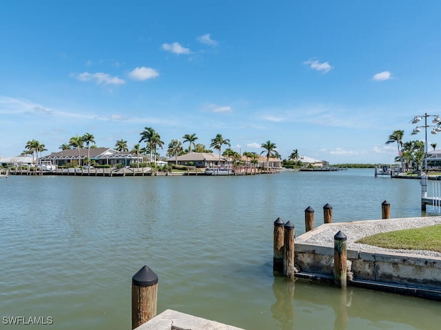 242 Angler Ct, Marco Island, FL 34145 - dock area with a water view and a residential view