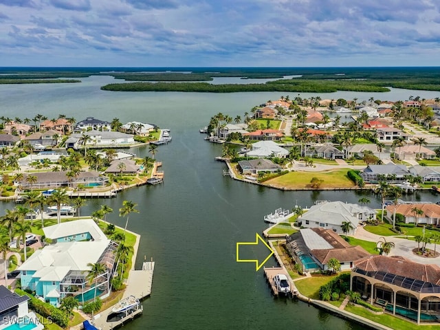 242 Angler Ct, Marco Island, FL 34145 - aerial view of residential area featuring a large body of water