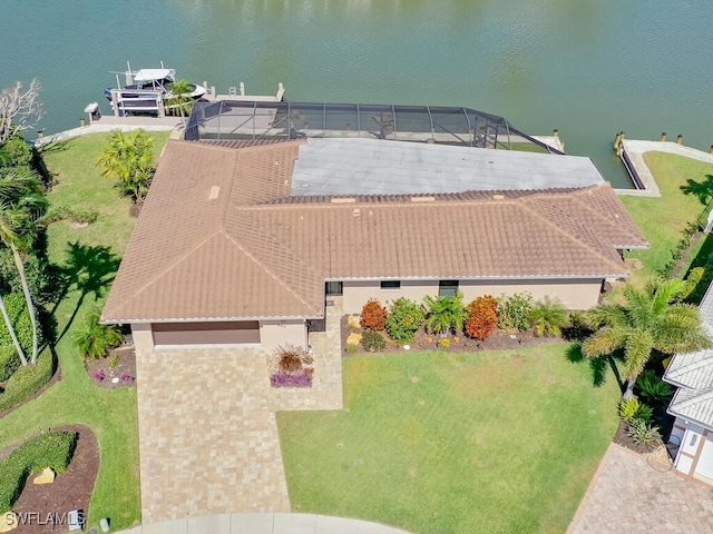 242 Angler Ct, Marco Island, FL 34145 - view from above of property with a nearby body of water