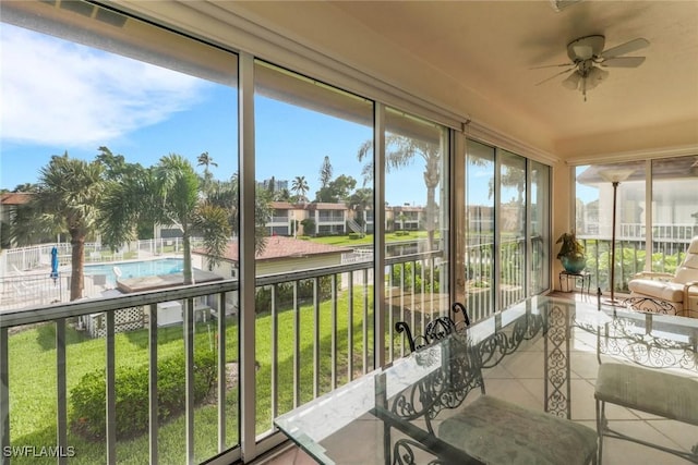 1155 Sandpiper St Unit D4, Naples, FL 34102 - sunroom / solarium with tile patterned floors and a residential view