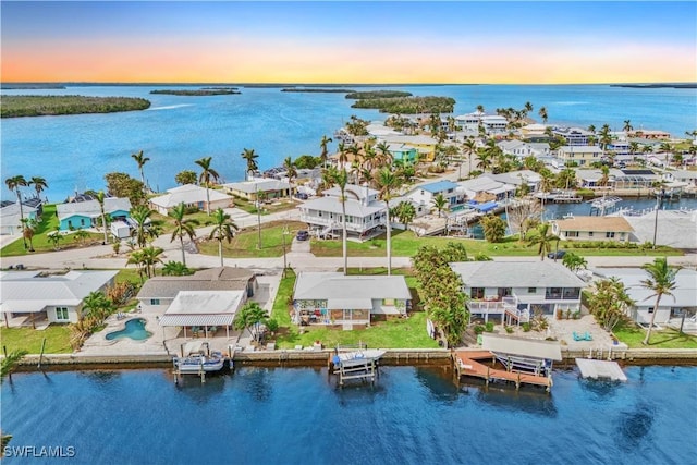 2839 Janet St, Matlacha, FL 33993 - aerial view of residential area featuring a large body of water