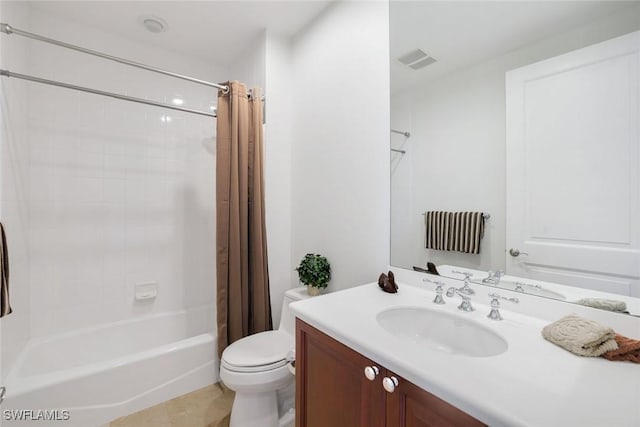 1050 Borghese Ln Unit 106, Naples, FL 34114 - full bath featuring vanity, shower / tub combo, toilet, and tile patterned floors