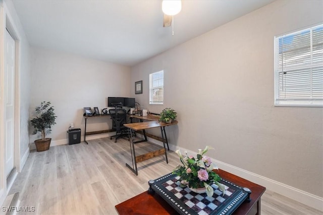 51-55 Lake St, North Fort Myers, FL 33903 - office area with wood finished floors and baseboards