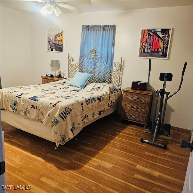 3411 22nd St SW, Lehigh Acres, FL 33976 - bedroom with wood finished floors