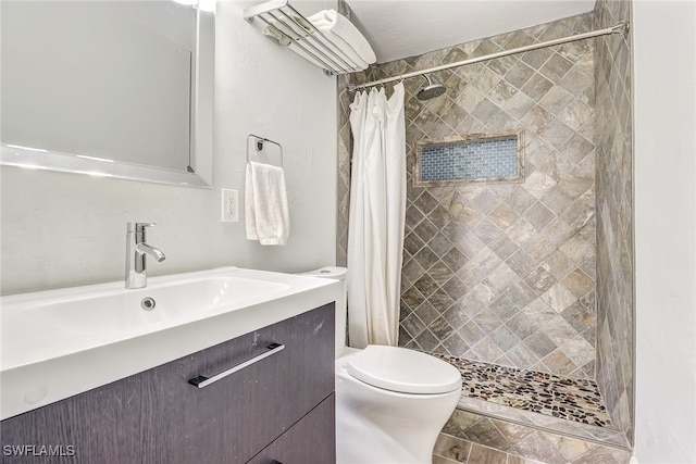 2979 Cortez Blvd, Fort Myers, FL 33901 - full bathroom with vanity, toilet, and tiled shower