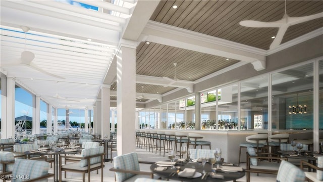 11640 Court Of Palms Unit 304, Fort Myers, FL 33908 - community lobby featuring a towering ceiling and crown molding