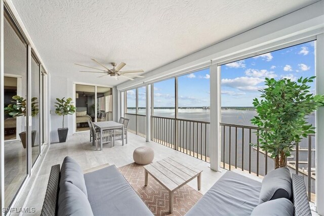 2104 W First St Unit 1402, Fort Myers, FL 33901 - sunroom / solarium with a water view