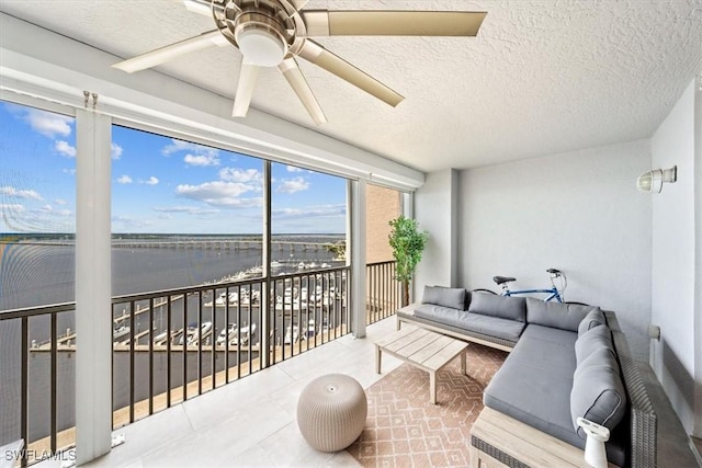 2104 W First St Unit 1402, Fort Myers, FL 33901 - sunroom with a water view