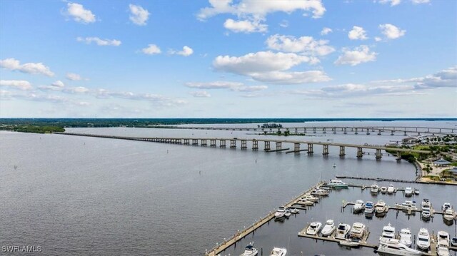 2104 W First St Unit 1402, Fort Myers, FL 33901 - water view featuring a notable bridge and a marina