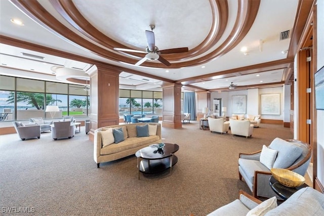 2104 W First St Unit 1402, Fort Myers, FL 33901 - community lobby featuring ornamental molding and recessed lighting