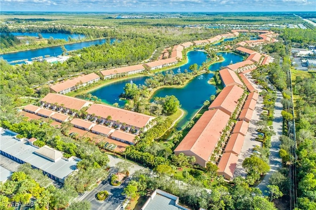 6810 Beach Resort Dr Unit 13, Naples, FL 34114 - aerial view of property and surrounding area featuring a large body of water