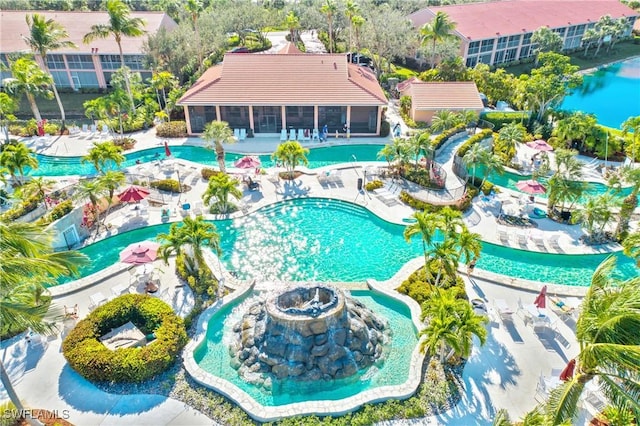 6810 Beach Resort Dr Unit 13, Naples, FL 34114 - aerial view of a pool area