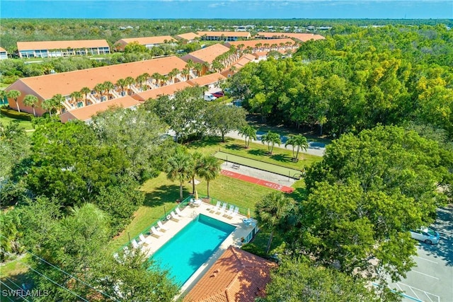 6810 Beach Resort Dr Unit 13, Naples, FL 34114 - drone / aerial view of a pool