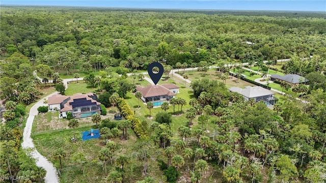 505 7th St NW, Naples, FL 34120 - aerial view of property's location with a heavily wooded area