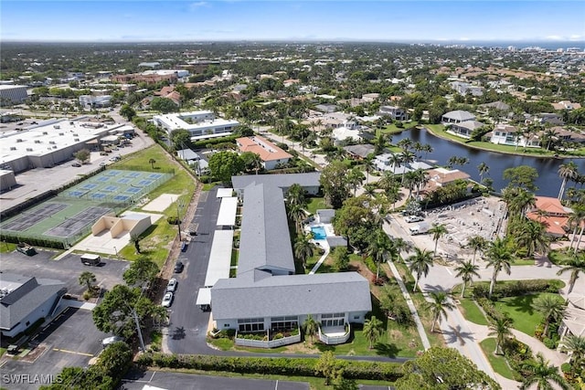 4126 Belair Ln Unit C6, Naples, FL 34103 - aerial overview of property's location featuring a nearby body of water and nearby suburban area