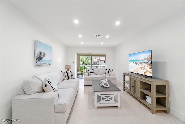 4126 Belair Ln Unit C6, Naples, FL 34103 - living area with recessed lighting, baseboards, and light tile patterned floors