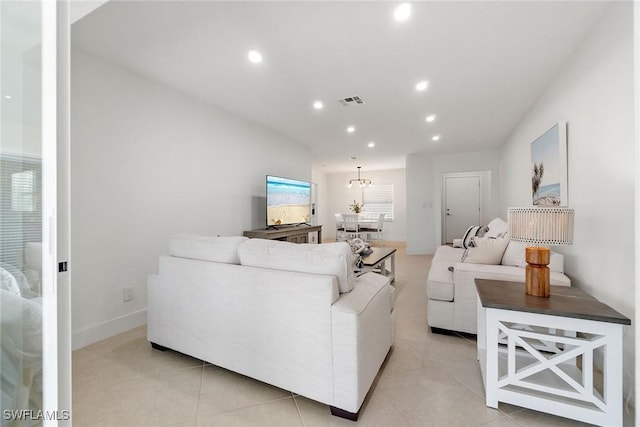 4126 Belair Ln Unit C6, Naples, FL 34103 - living area featuring recessed lighting and light tile patterned floors