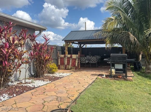 1220 Moore Run, Labelle, FL 33935 - view of patio / terrace featuring a gazebo