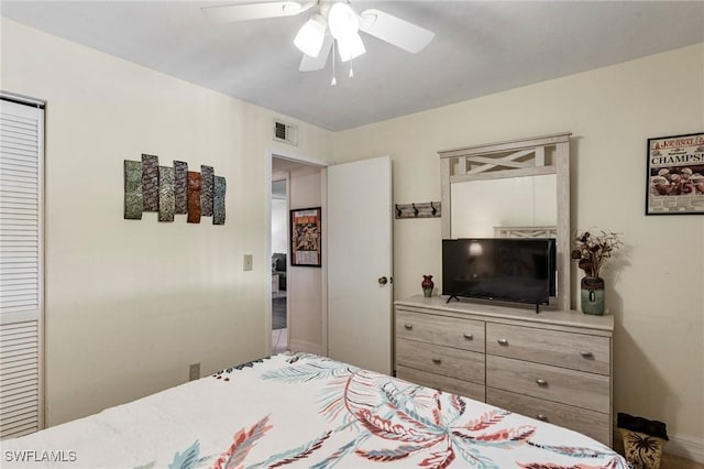 4719 SE 17th Pl Unit 103, Cape Coral, FL 33904 - bedroom featuring a closet and ceiling fan