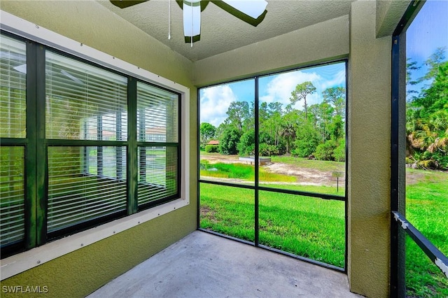 1314 Corso Palermo Ct Unit 1802, Naples, FL 34105 - unfurnished sunroom with ceiling fan