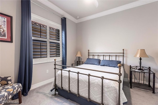 4330 Aurora St, Naples, FL 34119 - bedroom with carpet floors, baseboards, and ornamental molding
