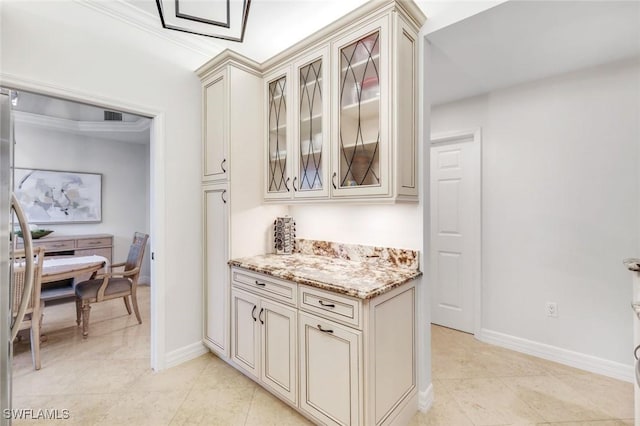 401 Bayfront Pl Unit 3301, Naples, FL 34102 - bar area featuring baseboards and light tile patterned flooring