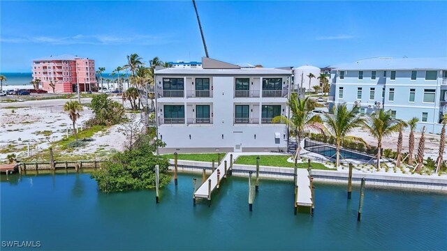 855 Lagoon St Unit 3, Fort Myers Beach, FL 33931 - back of property featuring a water view