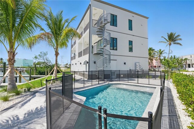 855 Lagoon St Unit 3, Fort Myers Beach, FL 33931 - view of pool with stairs
