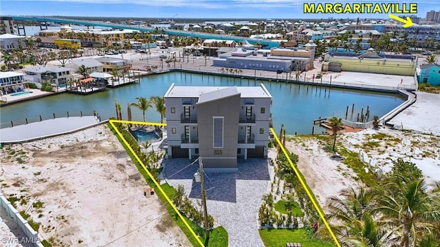 855 Lagoon St Unit 4, Fort Myers Beach, FL 33931 - aerial view of property's location featuring property parcel outlined and a nearby body of water