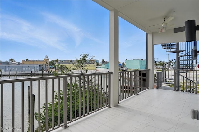855 Lagoon St Unit 4, Fort Myers Beach, FL 33931 - balcony with a ceiling fan