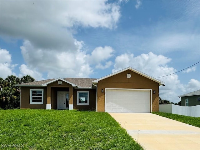 1115 Leader St, Labelle, FL 33935 - ranch-style house featuring stucco siding, driveway, and a garage