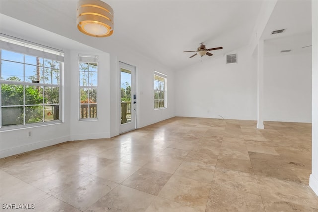 2940 14th Ave SE, Naples, FL 34117 - spare room featuring a ceiling fan and lofted ceiling